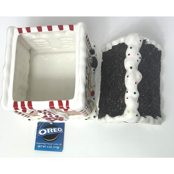 Vintage Oreo Gingerbread House 2001 Christmas Holiday Cookie Jar READ - Picture 6 of 7